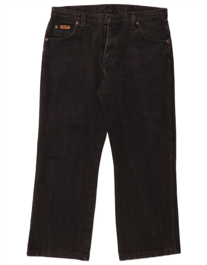Wrangler Bootcut jeans til mænd W34 L27 sort bomuld