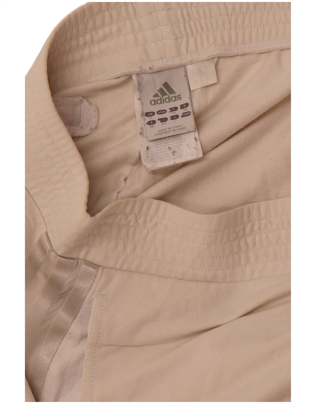 Adidas Dame træningsdragt Bukser Joggers UK 12 Medium Beige Bomuld