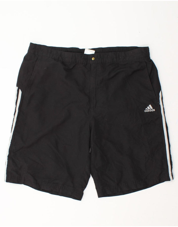 ADIDAS Womens Chino Shorts 2XL W40 Black Polyester Vintage Adidas and Second-Hand Adidas from Messina Hembry 