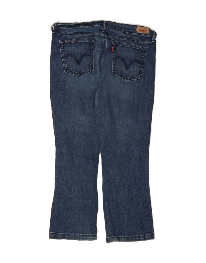 LEVI'S Womens 515 Crop Bootcut Jeans US 8 Medium W30 L24 Blue Cotton Vintage Levi's and Second-Hand Levi's from Messina Hembry 