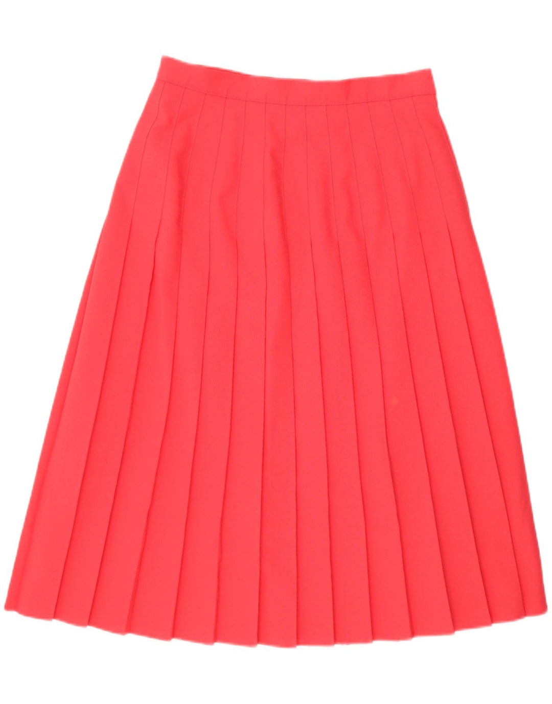ST. BERNARD Womens Pleated Skirt UK 16 Large W32  Red Polyester Vintage St. Bernard and Second-Hand St. Bernard from Messina Hembry 