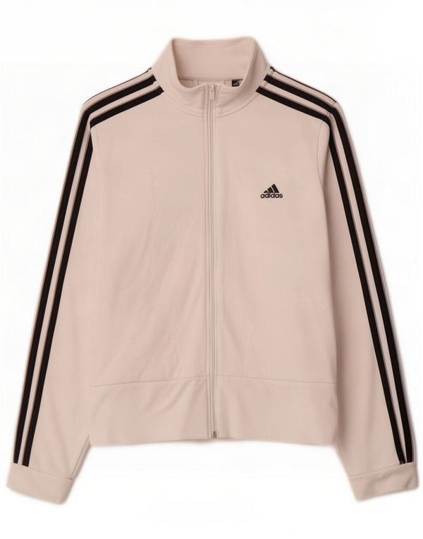 Adidas træningsdragt topjakke til kvinder UK 14 Medium hvid bomuld