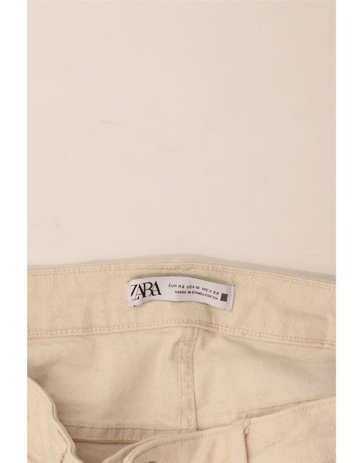 Zara Dame Slim Jeans EU 42 Large W32 L28 Beige