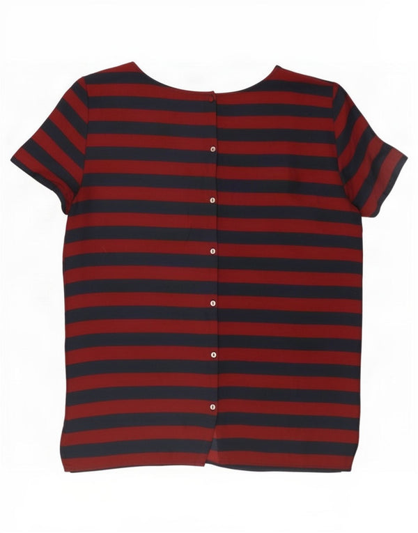 Tommy Hilfiger Damebluse Top US 8 Medium Rød Stribet Polyester