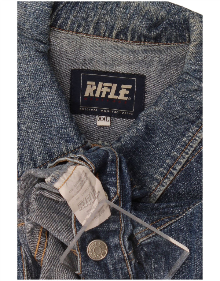 RIFLE Girls Crop Denimjakke 15-16 År 2XL Blå Bomuld