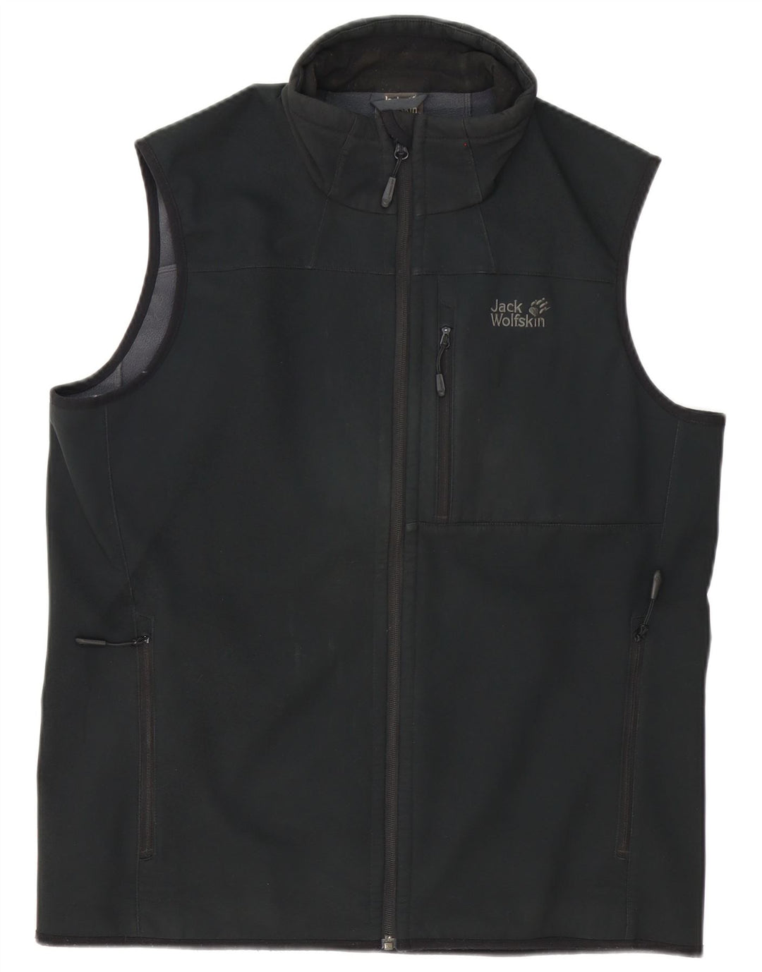 Jack Wolfskin Mens Gilet UK 40 Large Black Polyester