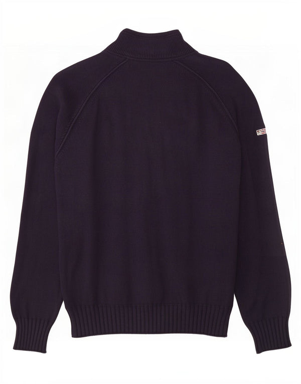 Napapijri Herre Geographic Full Zip Cardigan Sweater Small Navy Blue