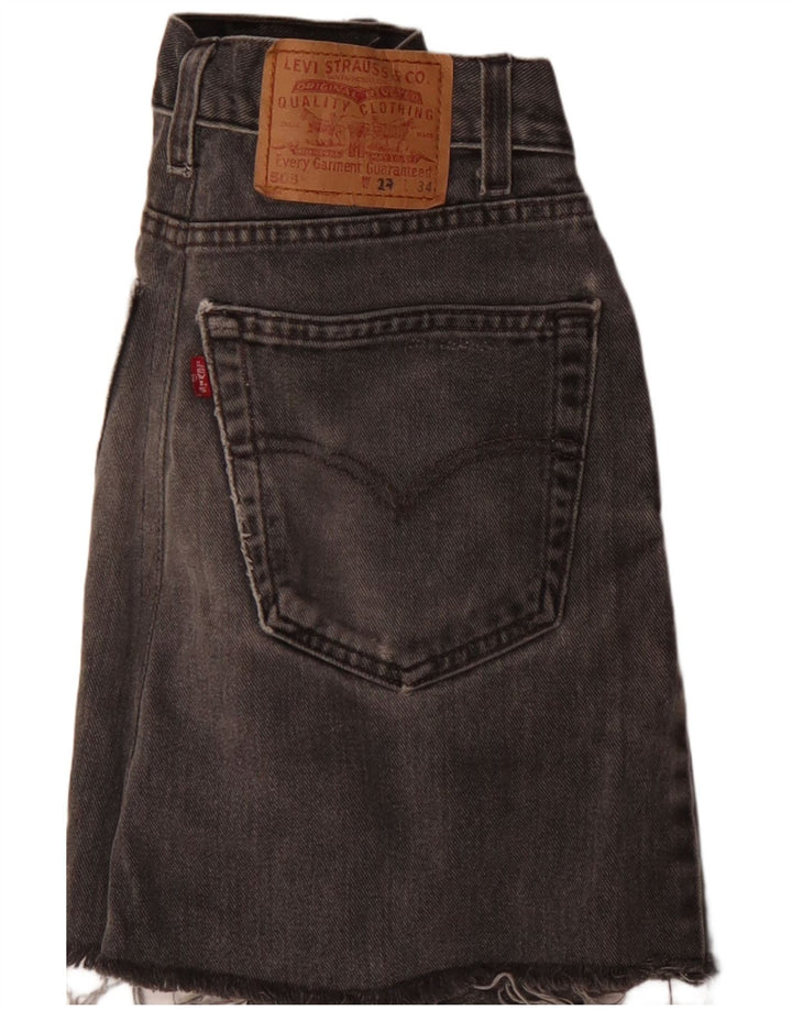 Levi's Womens 503 denimnederdel W24 XS Grå