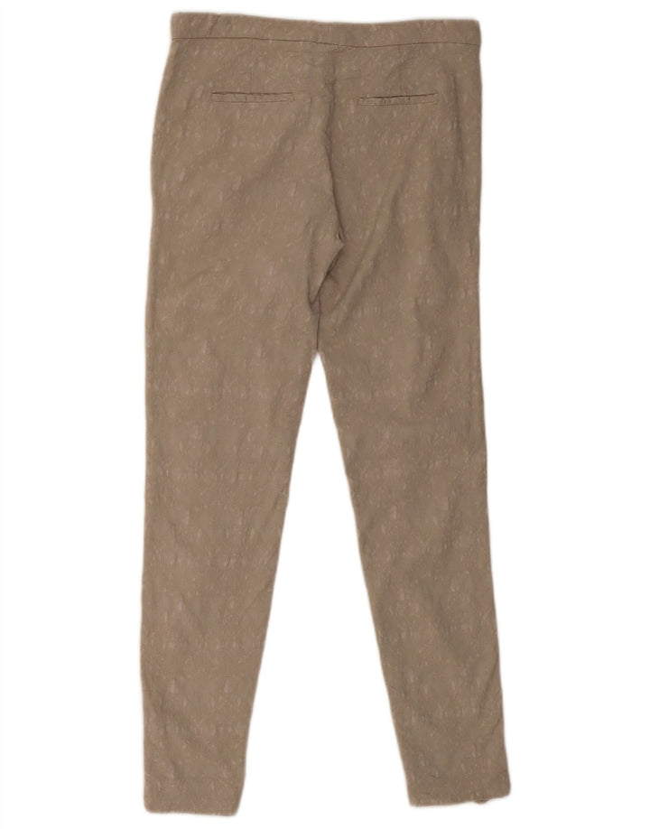 Zara Dame Slim Chino Bukser Medium W30 L28 Beige Floral