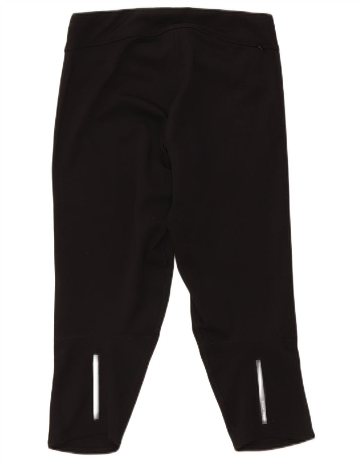 ADIDAS Dame Climalite Capri Leggings UK 8/10 Small Black Polyester
