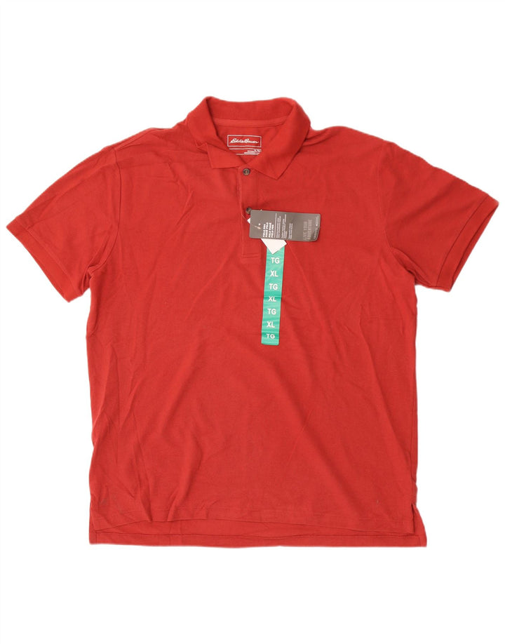 Eddie Bauer herre poloshirt XL rød bomuld