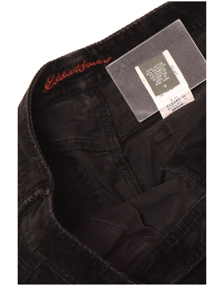 Eddie Bauer Dame Bootcut Corduroy Bukser US 8 Medium W30 L31 Sort