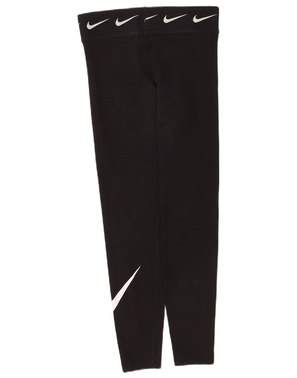 Nike Dame Grafiske Leggings UK 8 Small Black Bomuld