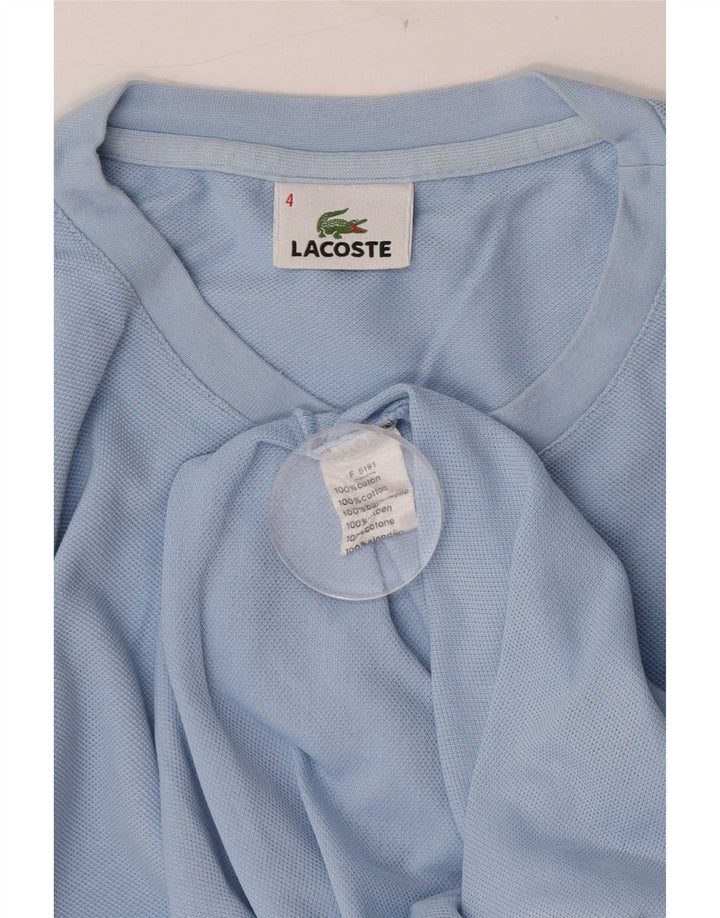 Lacoste Herre T-Shirt Top Størrelse 4 Medium Blå Bomuld