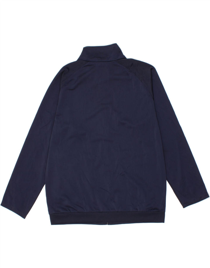 FILA Womens Tracksuit Top Jacket UK 14 Large Navy Blue Polyester Vintage Fila and Second-Hand Fila from Messina Hembry 