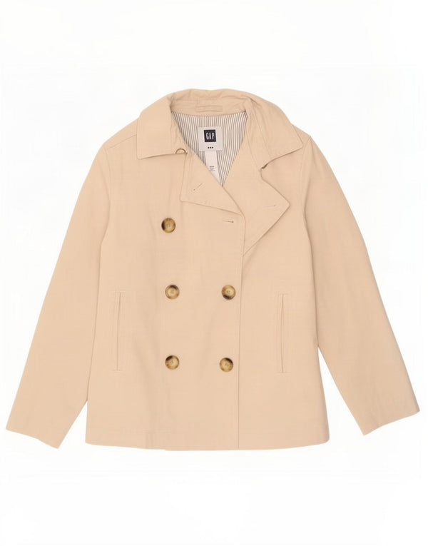 Gap Womens Pea Coat UK 12 Medium Beige Bomuld