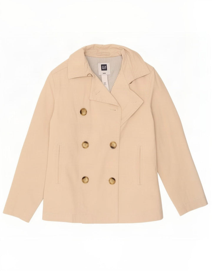 Gap Womens Pea Coat UK 12 Medium Beige Bomuld