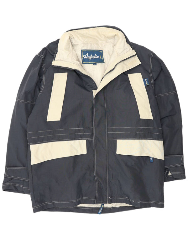 AUSTRALIAN L'ALPINA Herre Windbreaker Jacket UK 38 Medium Navy Blue