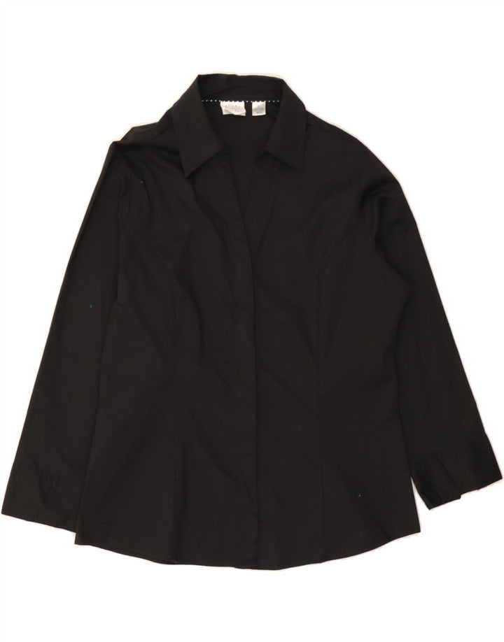 LEE Womens Riders Shirt UK 16 Large Black Cotton Vintage Lee and Second-Hand Lee from Messina Hembry 