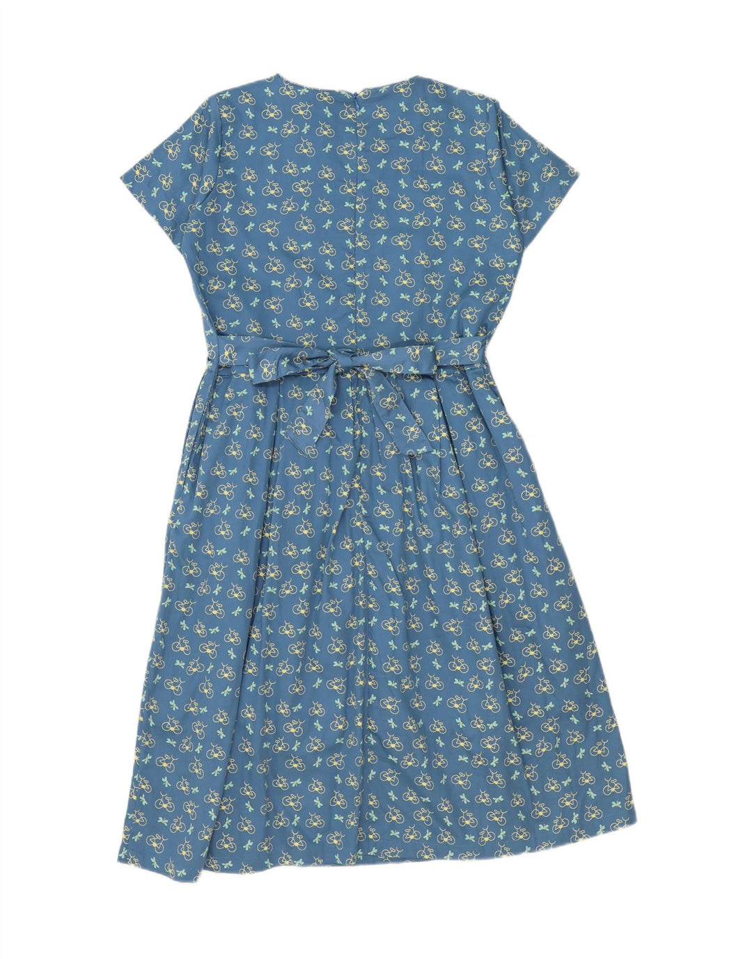 VINTAGE Womens Abstract Pattern A-Line Dress UK 12 Medium  Blue Vintage Vintage and Second-Hand Vintage from Messina Hembry 