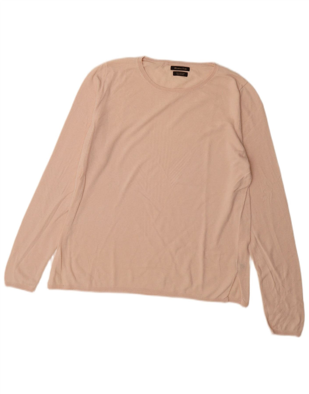 Massimo Dutti Dame Boat Neck Jumper Sweater UK 16 Large Pink