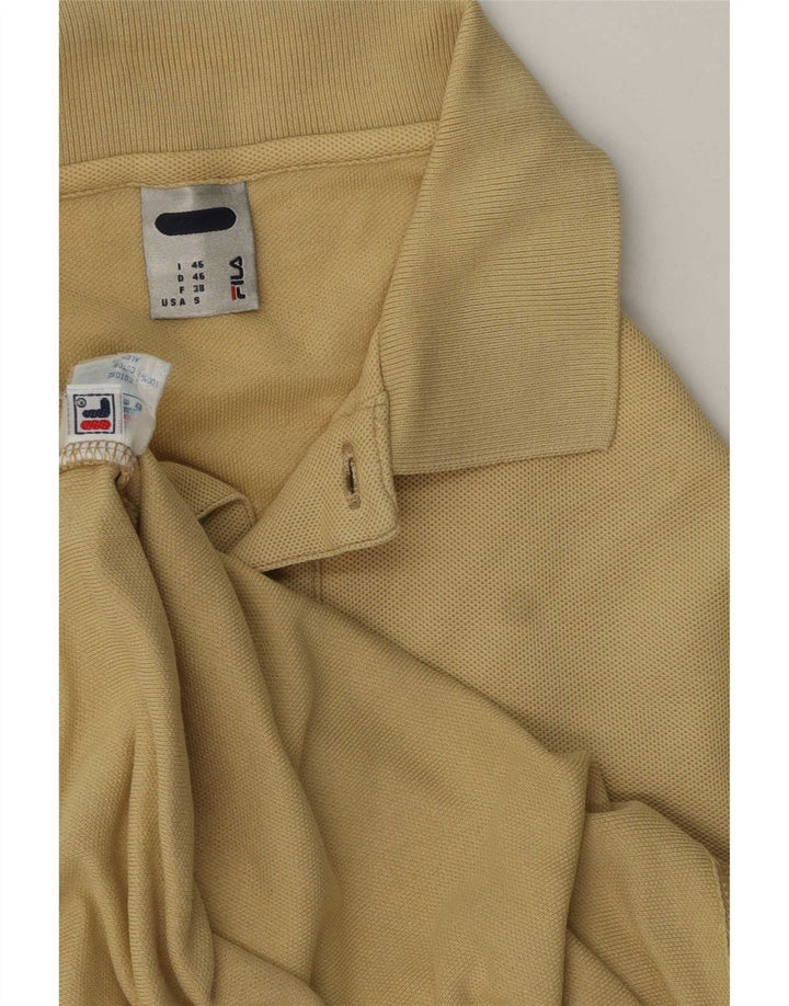 Fila Herre Regular Fit Polo Shirt IT 46 Lille Gul Bomuld