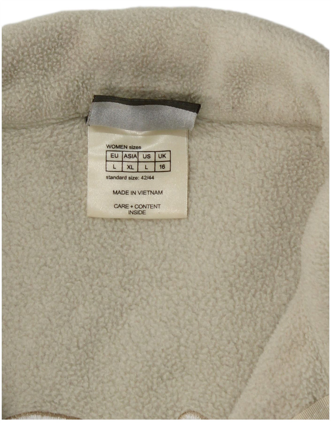 Jack Wolfskin Dame grafisk fleecejakke UK 16 Large Off White Polyester