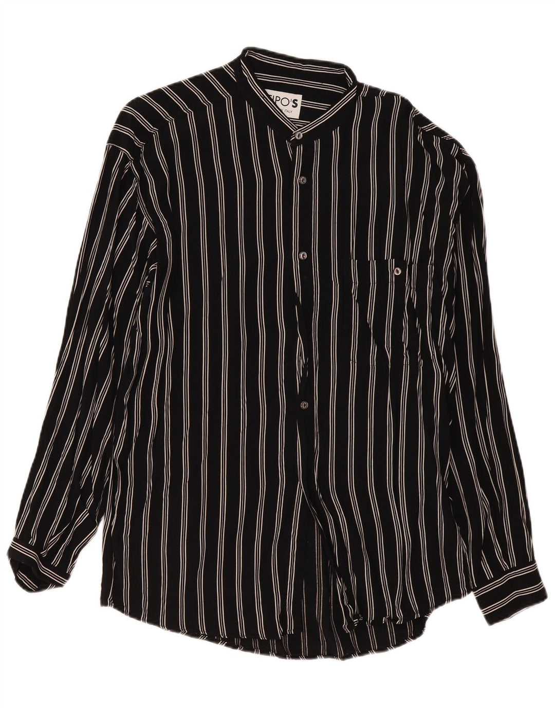 Tipo' S Herreskjorte XL Sort Stribet Viscose
