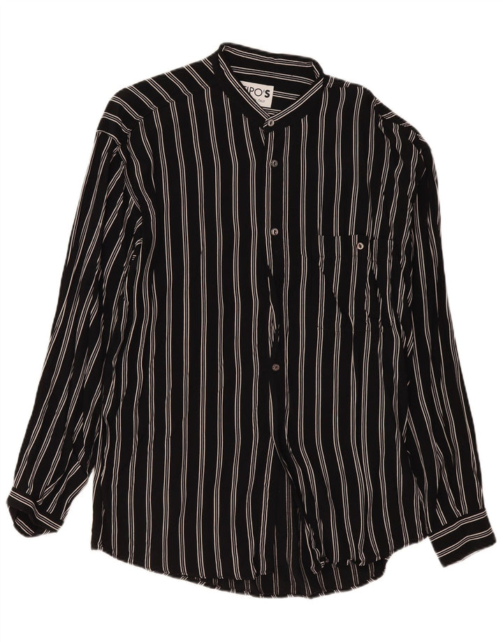 Tipo' S Herreskjorte XL Sort Stribet Viscose
