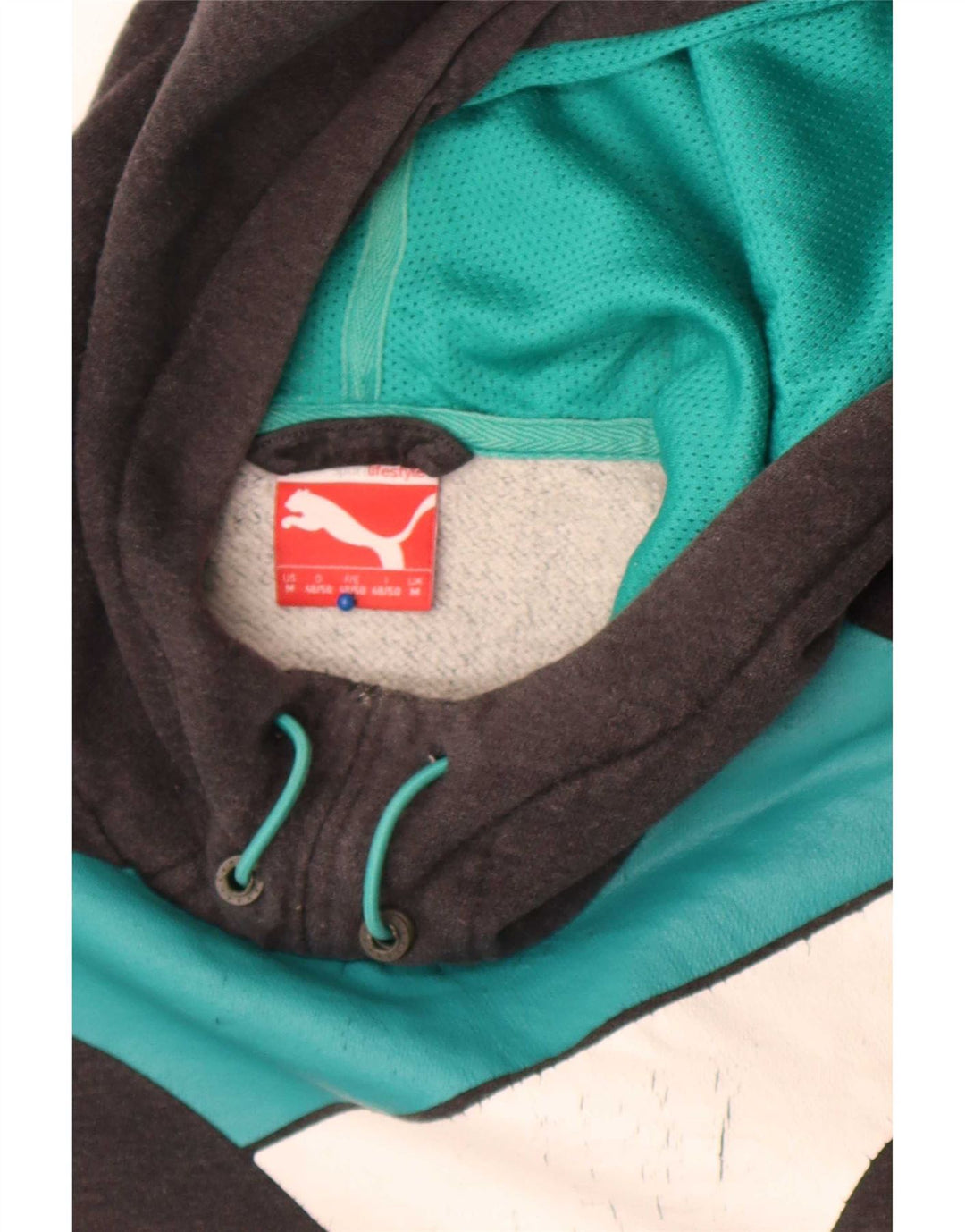 Puma Herre grafisk hættetrøje Jumper Medium Grey Colourblock
