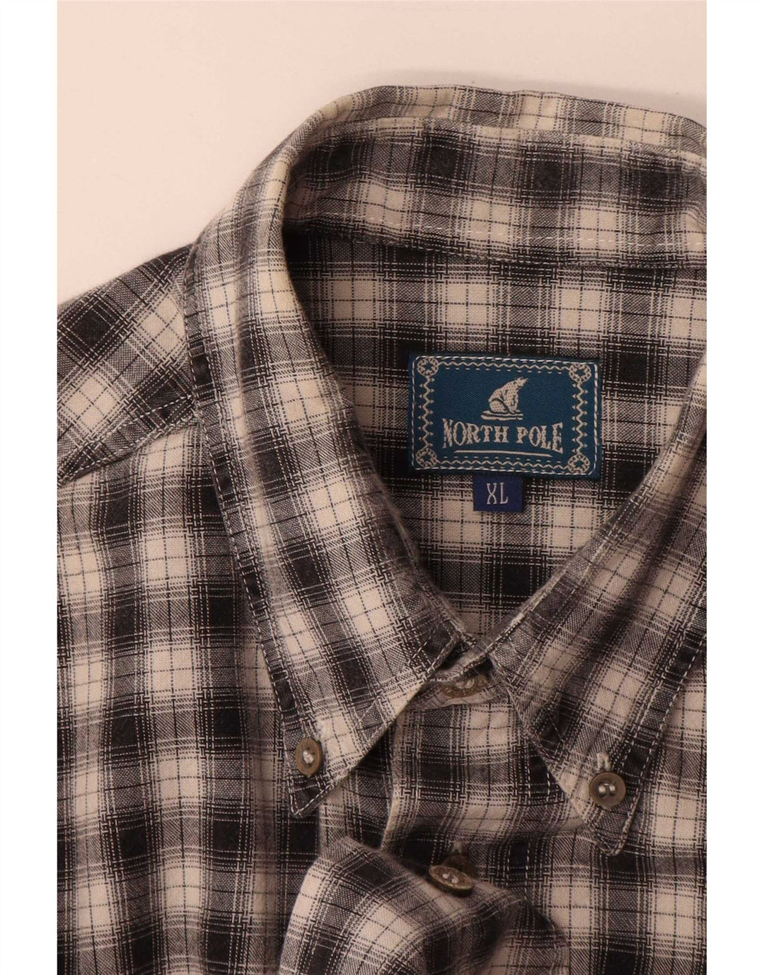 North Pole herre flannel skjorte XL sort ternet