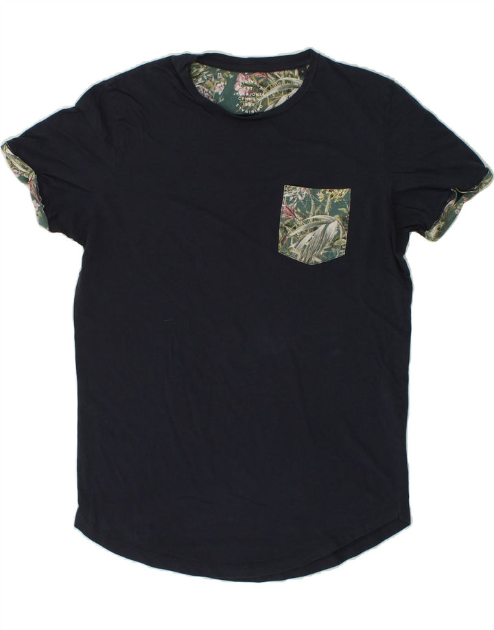 JACK & JONES Mens T-Shirt Top Medium Navy Blue Cotton Vintage Jack & Jones and Second-Hand Jack & Jones from Messina Hembry 