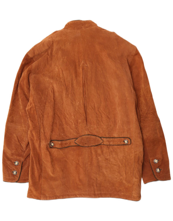 Vintage herre ruskindsjakke IT 56 3XL brunt læder