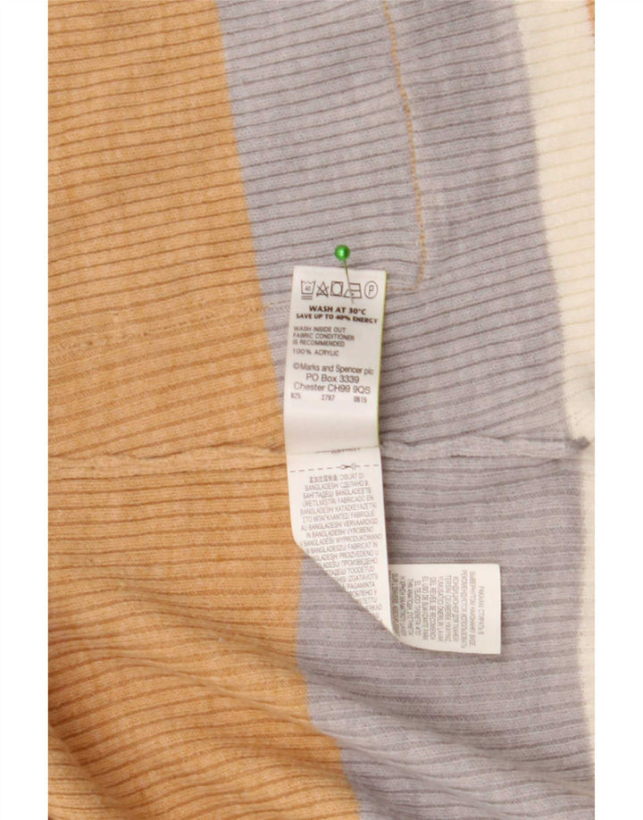 Marks & Spencer Dame Longline Cardigan Sweater UK 10 Small Multicoloured