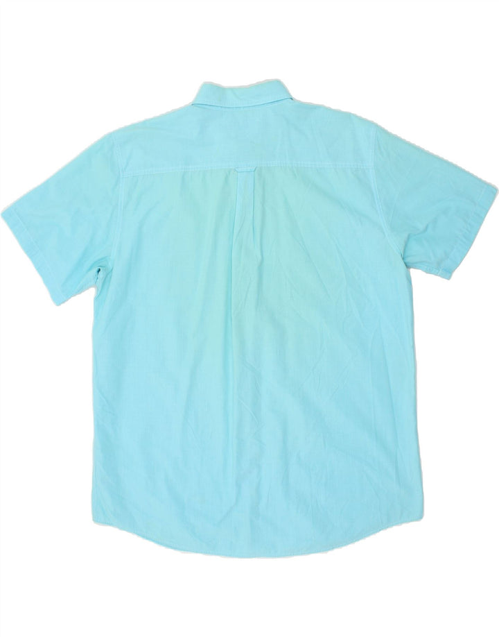 CHAPS Mens Tall Short Sleeve Shirt XL Turquoise Cotton Vintage Chaps and Second-Hand Chaps from Messina Hembry 