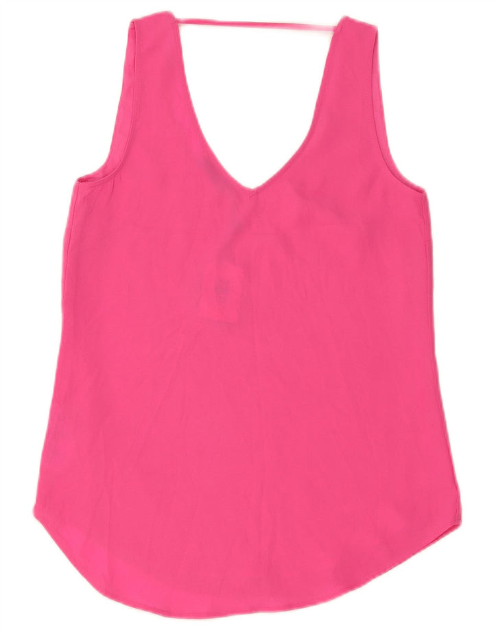 Oasis Dame ærmeløs bluse Top UK 8 Small Pink Polyester