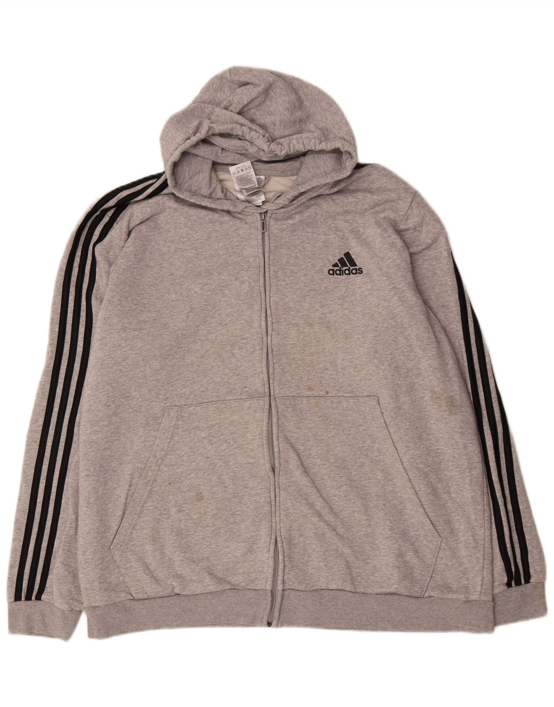 Adidas Hættetrøje med lynlås til mænd 2XL Grå