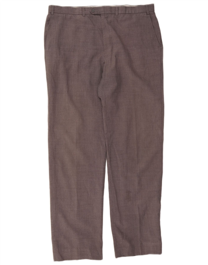 Marks & Spencer Straight Suit Bukser til mænd W40 L35 Grå polyester