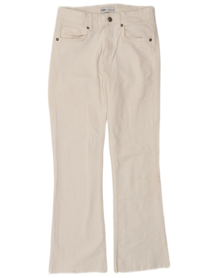 Zara Dame Bootcut Jeans EU 36 XS W26 L27 Hvid