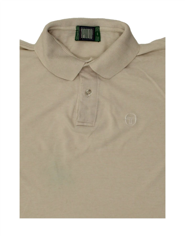 SERGIO TACCHINI Mens Polo Shirt Medium Grey Vintage Sergio Tacchini and Second-Hand Sergio Tacchini from Messina Hembry 