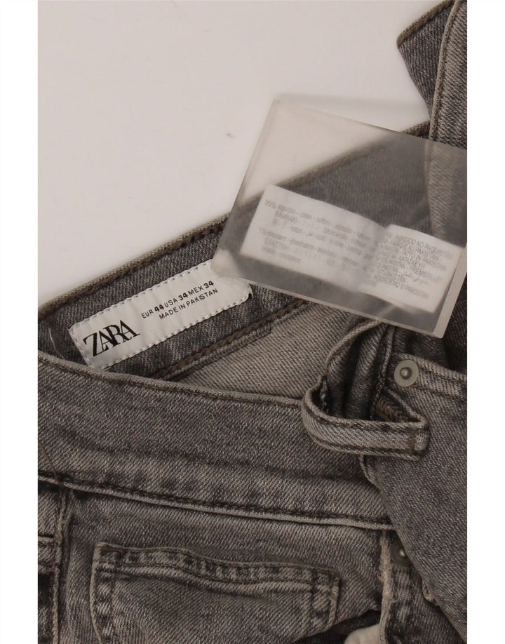 Zara Herre Slim Jeans EU 44 Large W34 L31 Grå Bomuld