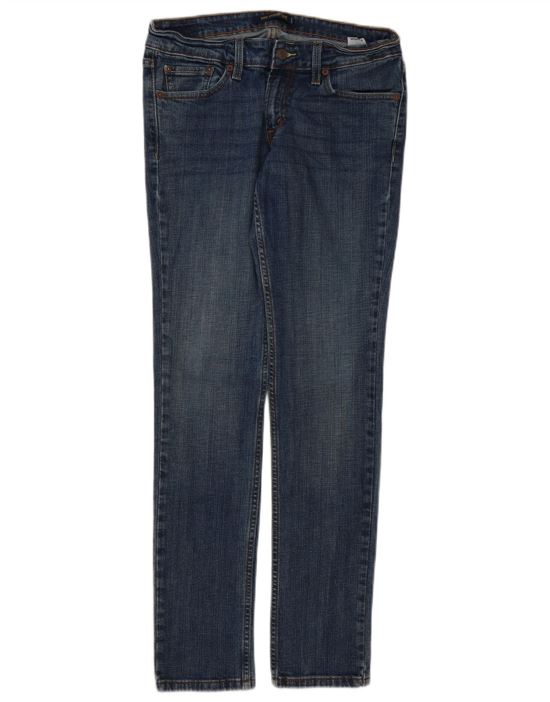 LEVI'S Dame 524 Super Low Skinny Jeans US 9 Medium W30 L28 Blå Bomuld