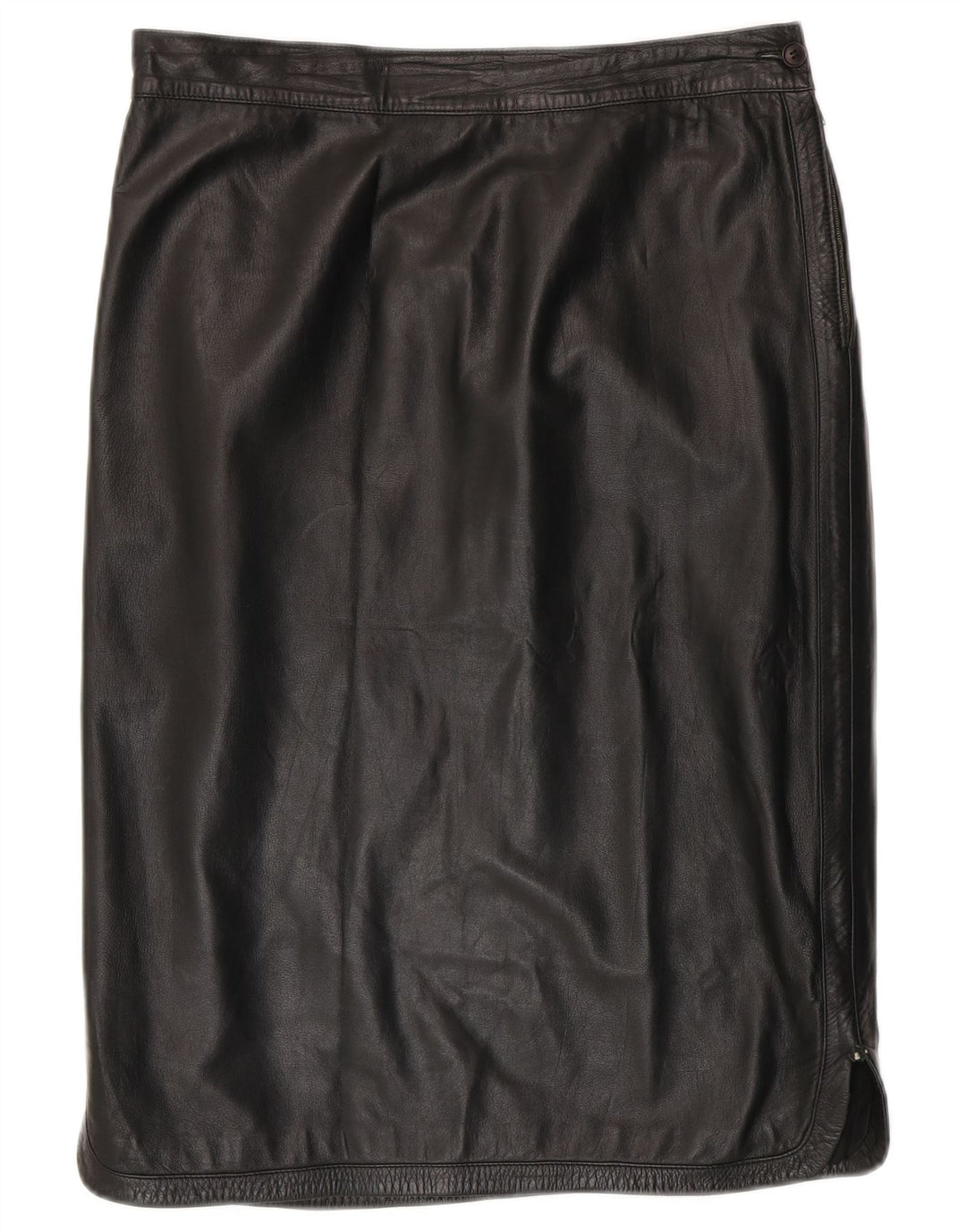 Genny Dame Læder Nederdel W32 Large Sort