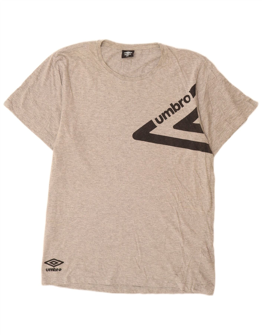 Umbro Herre Grafisk T-Shirt Top 2XL Grå Flecked Bomuld