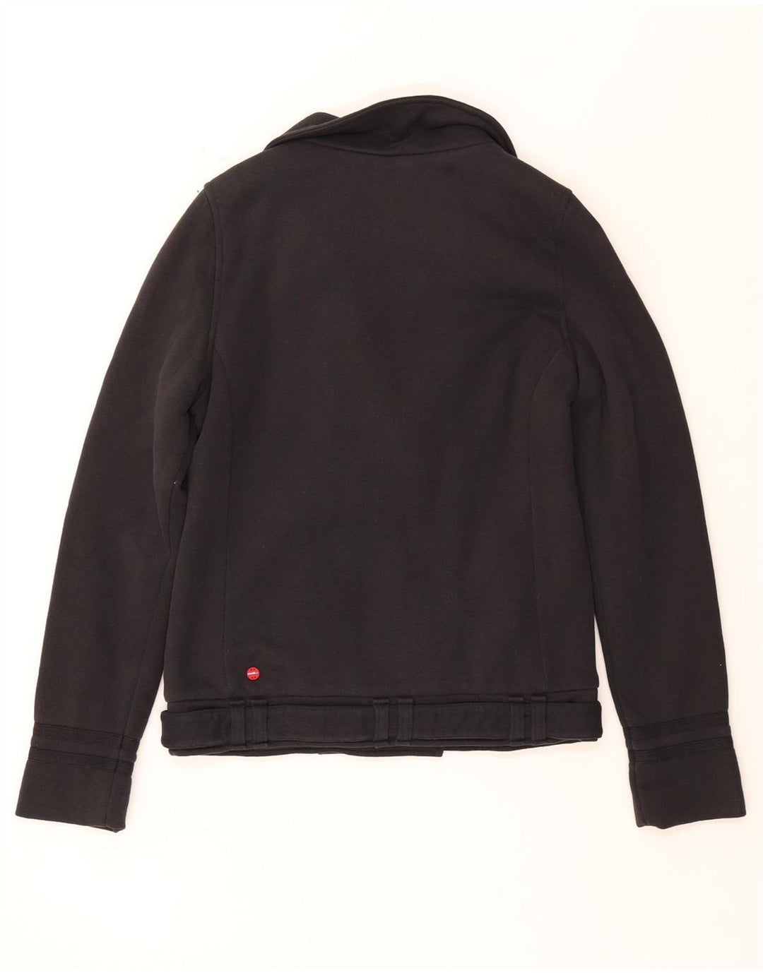 O'NEILL Womens Double Breasted Sherpa Jacket UK 14 Medium Black Cotton Vintage O'Neill and Second-Hand O'Neill from Messina Hembry 