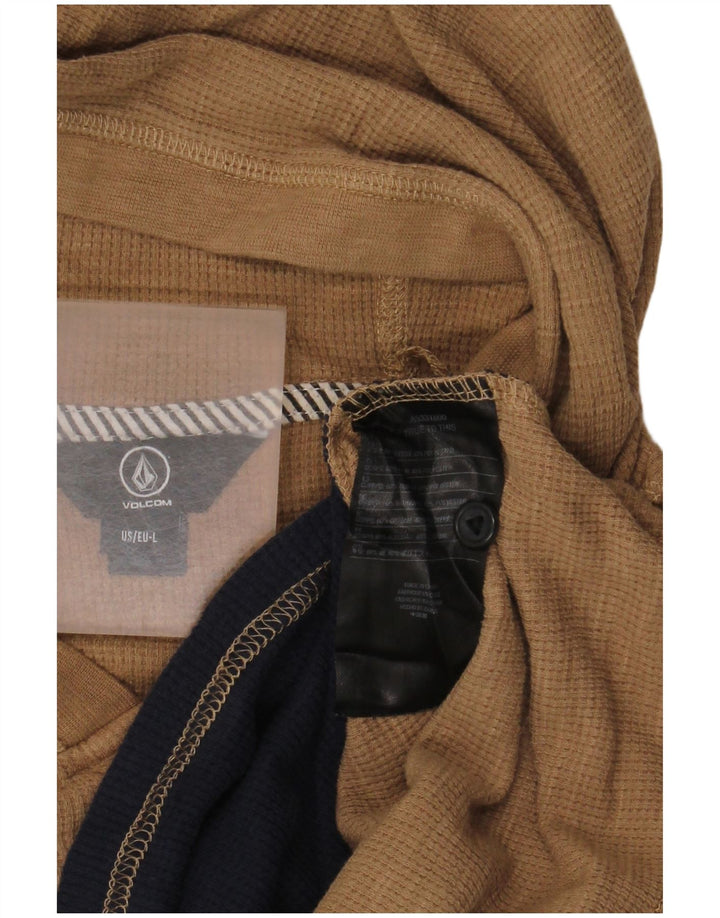 Volcom Herre hættetrøje Jumper Stor Beige Colourblock Bomuld