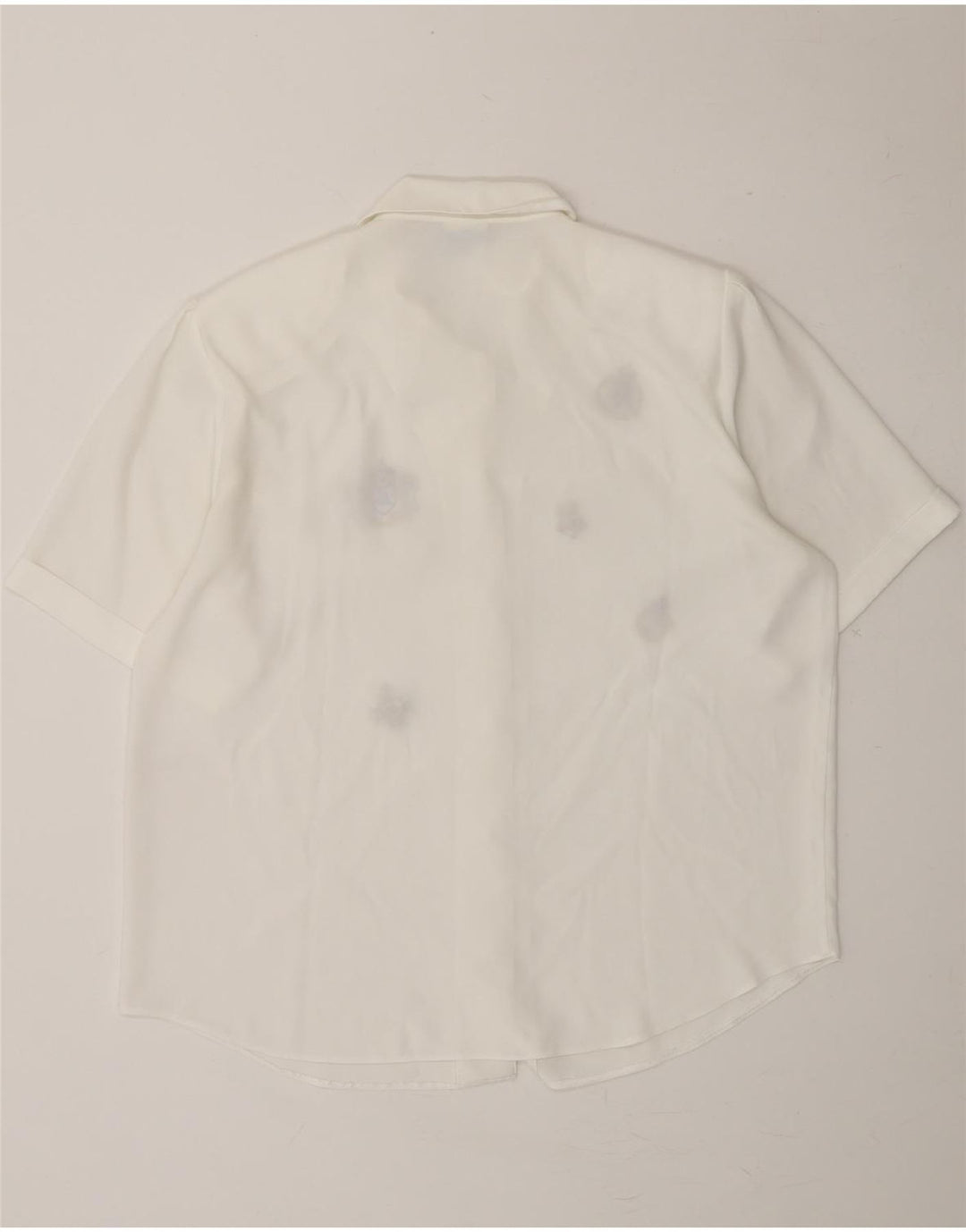 YESSICA Womens Abstract Pattern Shirt Blouse EU 42 Large White Vintage Yessica and Second-Hand Yessica from Messina Hembry 
