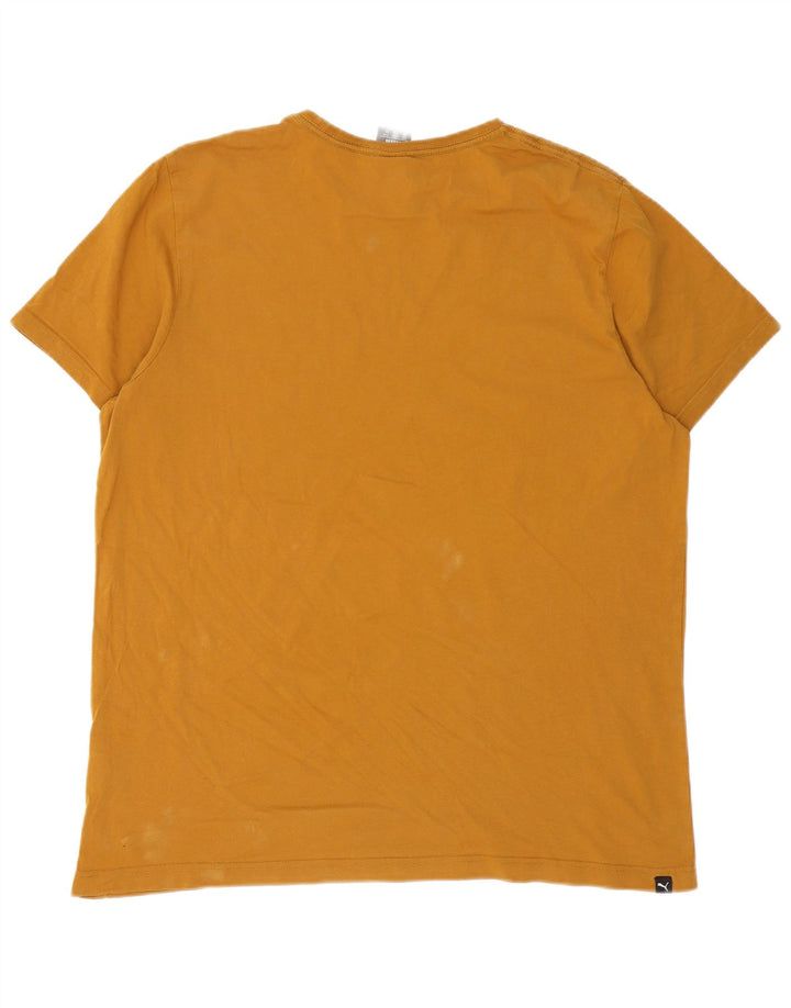 Puma Herre grafisk T-shirt top 2XL brun bomuld
