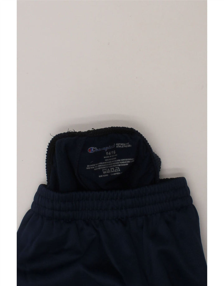 CHAMPION Boys Tracksuit Trousers Joggers 12-13 Years Navy Blue Polyester Vintage Champion and Second-Hand Champion from Messina Hembry 