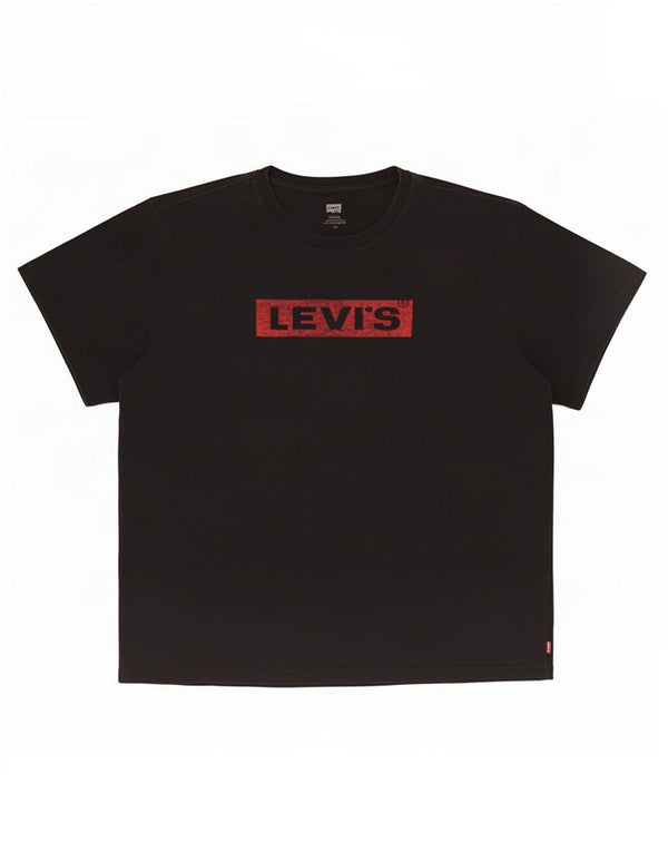 Levi's Herre afslappet grafisk T-shirt top Stor sort bomuld